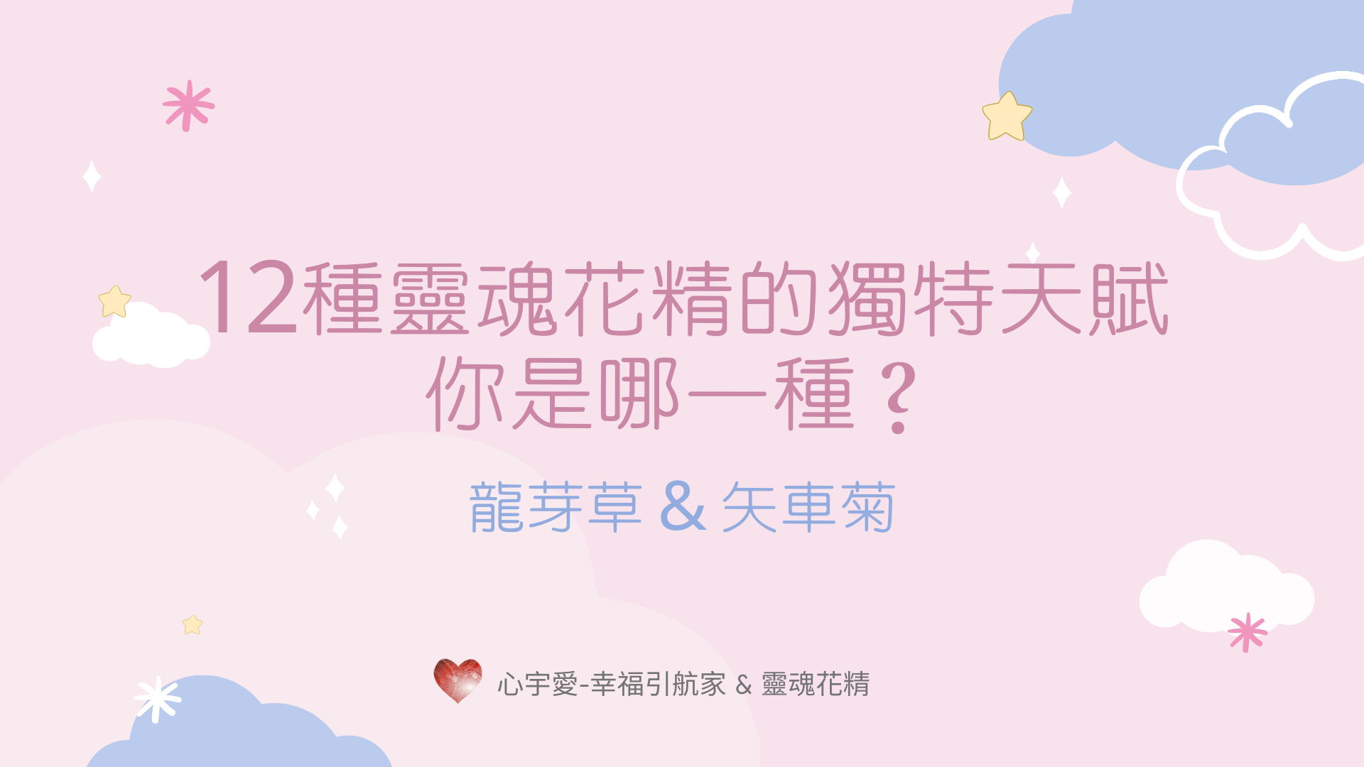 12種靈魂花精的獨特天賦，你是哪一種？龍芽草 & 矢車菊 【心宇愛-幸福引航家】