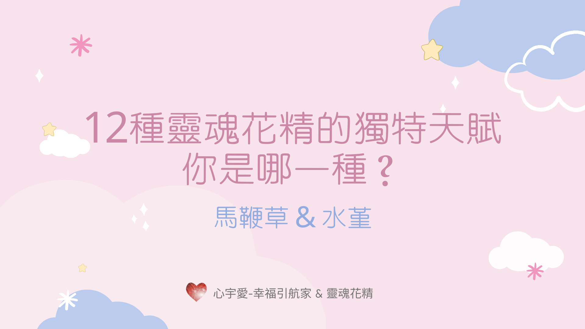 12種靈魂花精的獨特天賦，你是哪一種？馬鞭草 & 水堇 【心宇愛-幸福引航家】